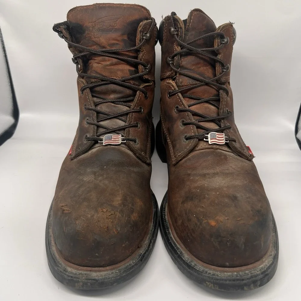 Red Wing Dynaforce 6-inch Steel Toe Waterproof Leather Boots Mens 11 D USA 4215 - Picture 4 of 8